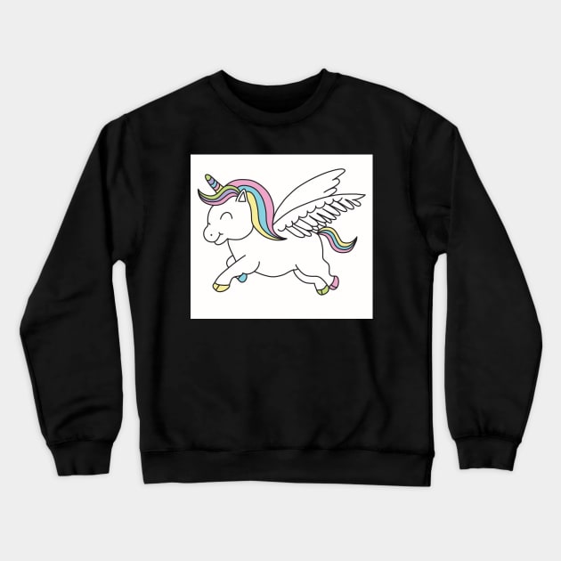 cute unicorn Crewneck Sweatshirt by Highdown73